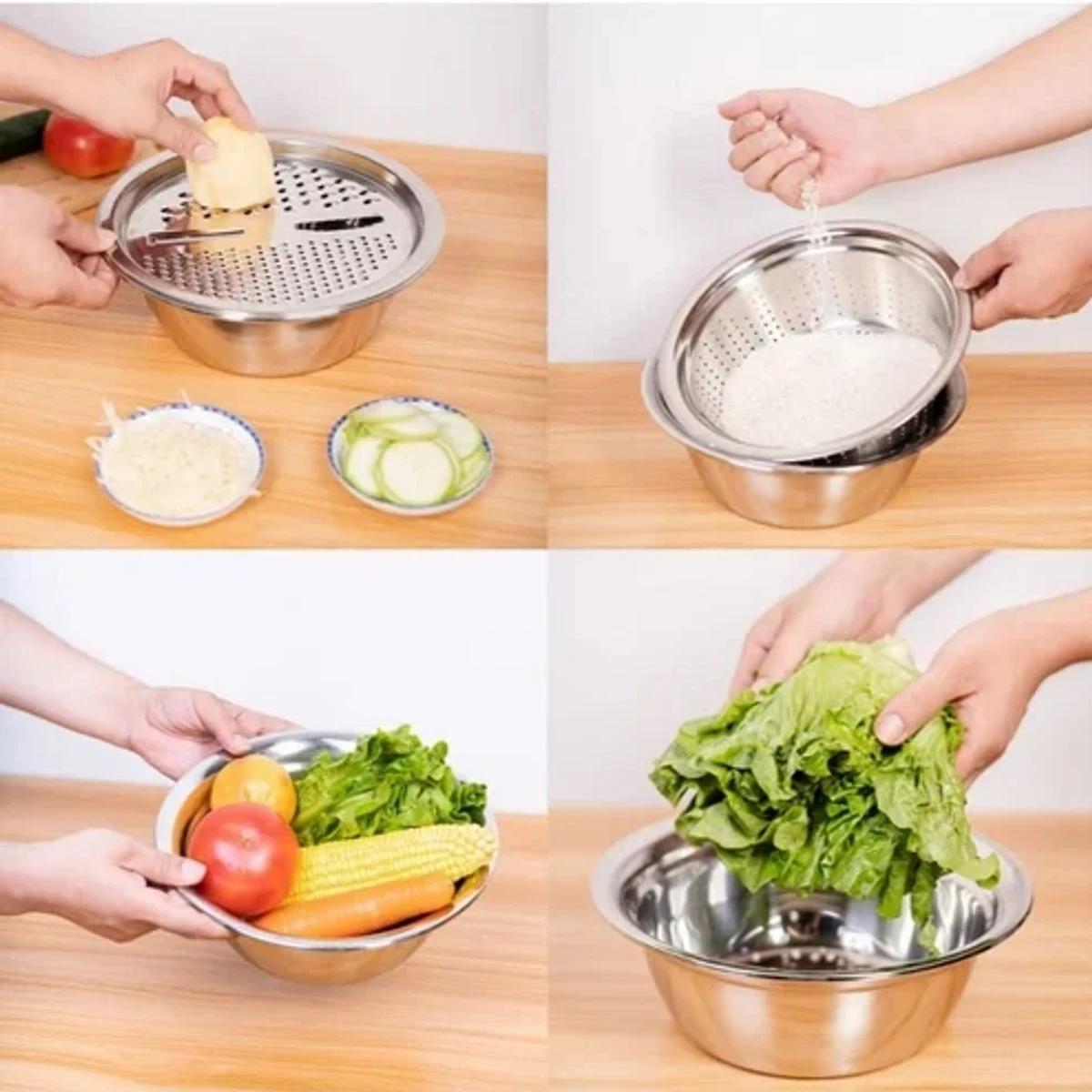 3 in 1 Vegetable Cutter with Drain Basket - Image 8