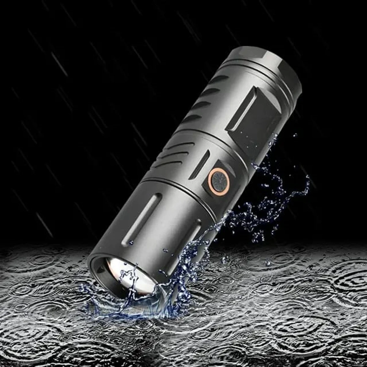 RECHARGEABLE LED TORCH LIGHT, WATERPROOF STRONG LED FLASHLIGHT WITH POWER BANK - Image 5