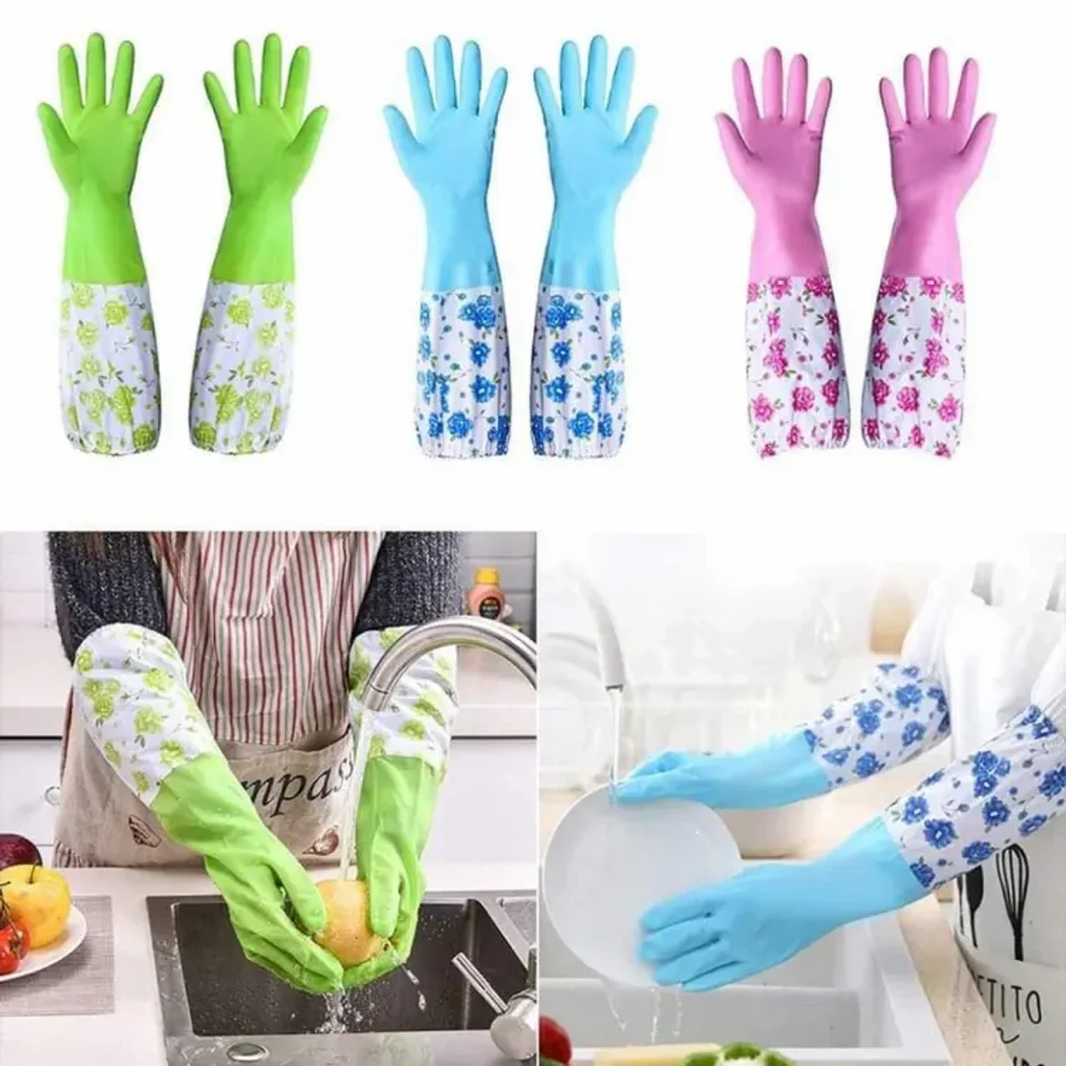 Silicone Kitchen Hand Gloves - Image 3