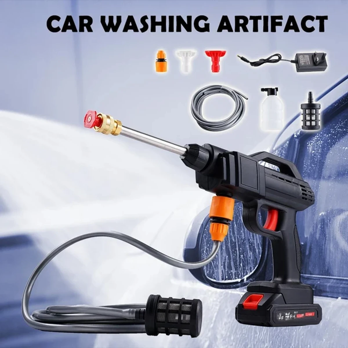 Rechargeable Cordless High Pressure Car Washer Gun - Image 11